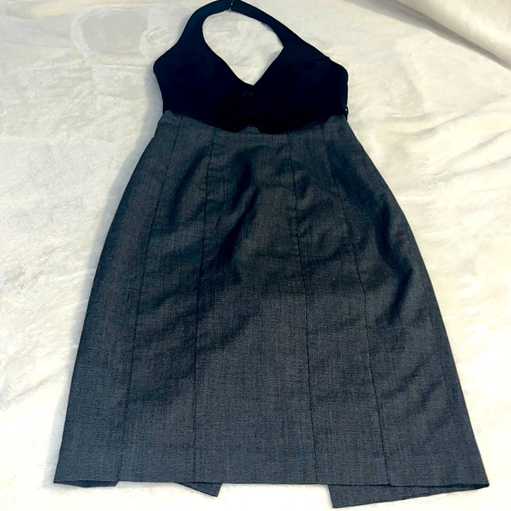 bebe Black and Gray Mini Dress